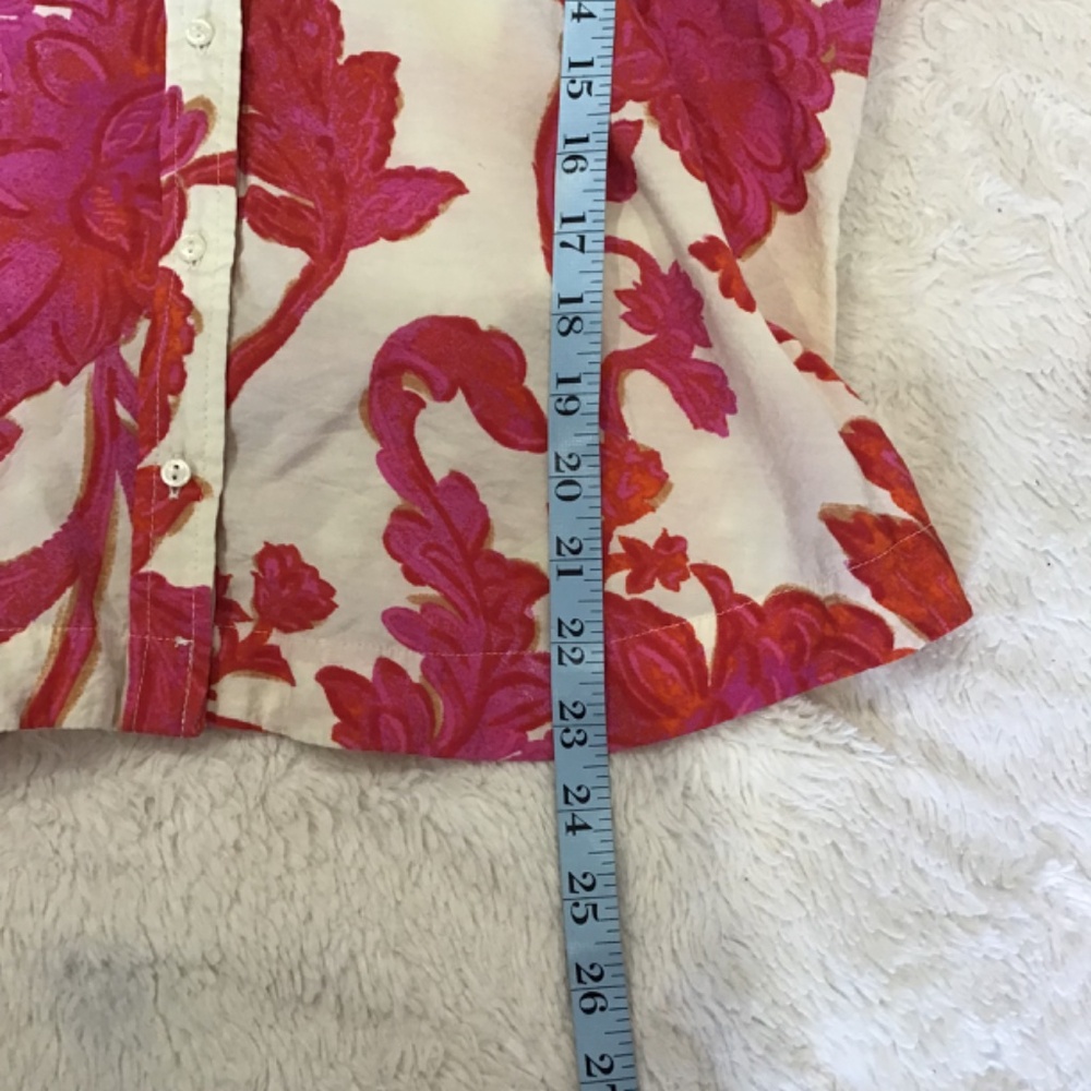 MNG Women Size SM Flowy Pink Floral 3/4 Sleeve Blouse Comfy Elegant Feminine - Picture 12 of 12